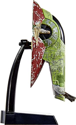 Hot Wheels Star Wars Starships Select Boba Fett's Starship, Premium Collectable Replica with Movable Part & Display Stand - image 4