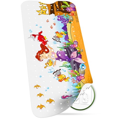 La Mejor Recopilación de Alfombrillas infantiles para baño para comprar online. 47 SilverRack Alfombrilla de baño Infantil 100 x 40 cm (diseño de Sirena – Derecha) – Alfombrilla Antideslizante para bañera sin BPA para niños y bebés – Alfombrilla de...