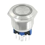 Couleur du boîtier : argent, bleu ton;Poids net : 25g;Contenu de l'emballage : 1 x interrupteur à bouton-poussoir