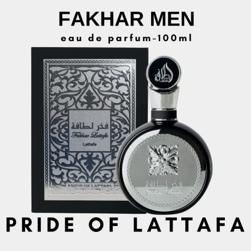 Lattafa Perfumes Fakhar Men EDP – Eau de Parfum 100 ml | Notas intensas de lírio, jasmim, flores bra