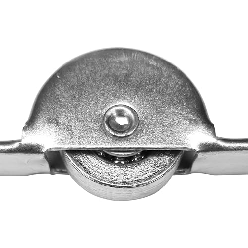 cyclingcolors 2 x Sliding Door Castors Wardrobe Wheels 18 mm Cabinet Roller Wheel Furniture Window Casement Pulley Steel - Image 2