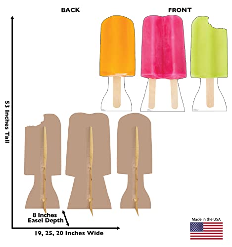 Image of Cardboard People Popsicle Set of 3 Cardboard Cutout Standups