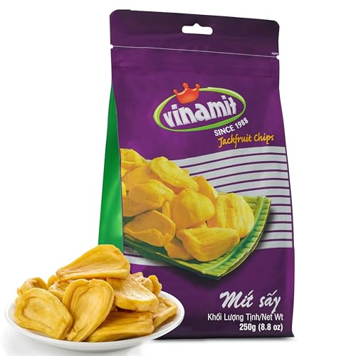 Vinamit Dried Jackfruit Chips | Vacuum Fried Dried Jackfruit | 8.8 oz Bag | Naturally Sweet & Crispy | Gluten-Free, Vegan, Non GMO | High Fiber Snack | Perfect for Gifting, Travel, Clean Eating