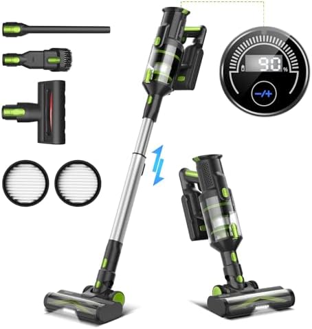 DEVOAC V90 Cordless Stick Vacuum - 28KPa Suction, 45 Min Runtime, 60dB Quiet, 6-in-1 For Hard Floors & Carpets, Purple - View #6
