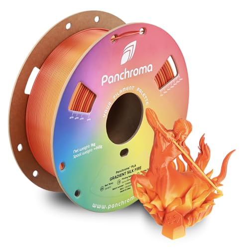 Image of Polymaker Panchroma Gradient Silk Fire PLA 3D Printing Filament 1.75mm 1kg, Smooth Color Transitions, Shiny Silk Finish, High Speed Printing, Ideal for Home Decor, Toys, Cosplay, Miniatures & Gifts