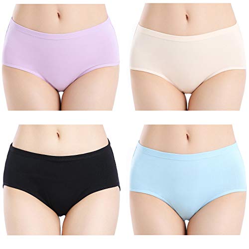 Closecret Calzoncillo Clásico para Mujeres de Algodón Classic Briefs Culottes (M(Cintura:71-76cm), Multicolor)