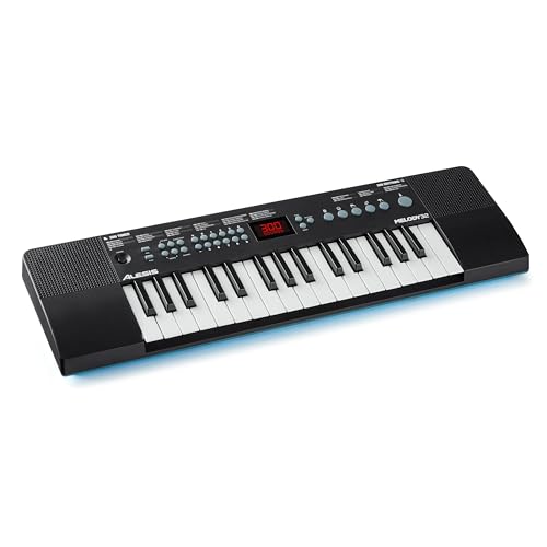 Alesis Melody 32 - Keyboard Piano mit 32 Tasten, Eingebauten Lautsprechern, 300 Integrierten Sounds, 40 Demo-Songs, USB-MIDI Verbindung und Lektionen