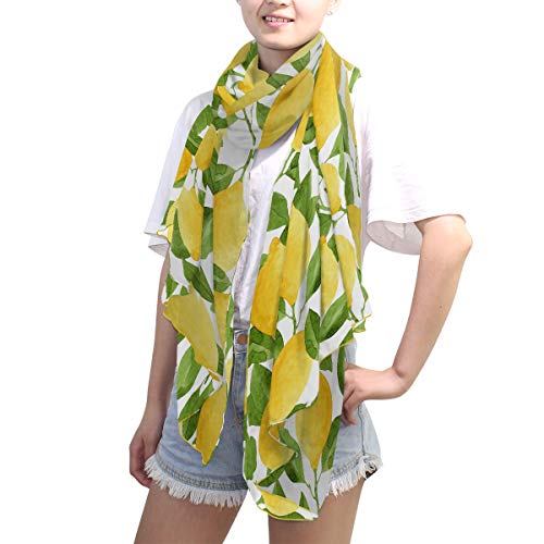 Lemon Shawl Wrap Womens Yellow Lime Tree Large Chiffon Scarf Lightweight for Dresses4