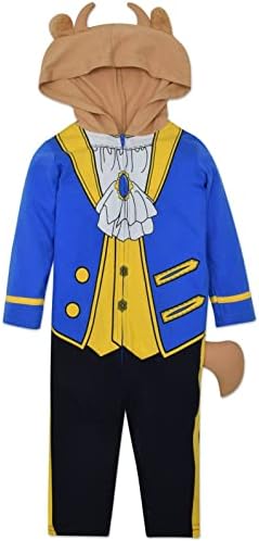Disney Beauty and the Beast Infant Baby Boys Zip Up Cosplay Coverall Tail 12-18 Months