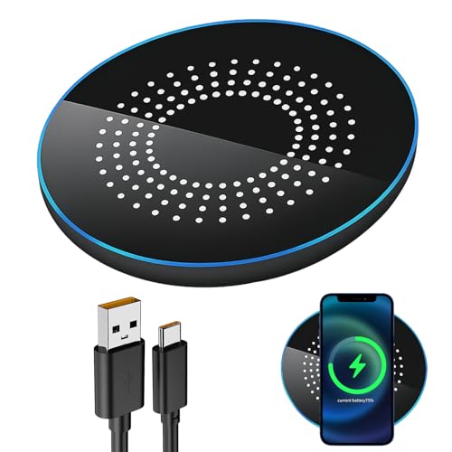 Cargador Inalámbrico Universal Rápido de 35W, Carga Qi para Phone 14/13/12/11/SE, Galaxy S23/S22/S21/S20/S10, Carga Fácil y Segura, Compatible con Todos los Dispositivos Qi