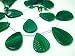 LKBEADS AAA-Green Onyx Carved Big Focal Leaves Shapes- 8 Inch Long Strand -Stones Measure- 15x20-17x27mm Code-HIGH-7165