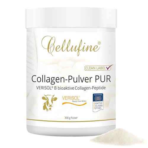 Cellufine Premium VERISOL Collagen Pulver 300 g I Beauty Kollagen Pulver mit bioaktiven Collagen Peptiden I natürlich & ohne Konservierungsstoffe 120 Portionen mit sehr hoher Bioverfügbarkeit