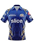 The Souled Store Men T-Shirt Mumbai Indians IPL Fan Supporter Jersey (US, Alpha, XX-Large, Regular, Regular, Blue)