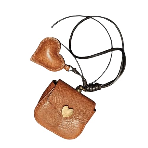 Porte-monnaie en forme de cœur marron en taille unique pour étudiants