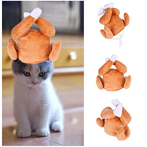Thanksgiving turkey drumstick hat for cat, pet halloween thanksgiving turkey costumes dog cat ornament 3 Thanksgiving turkey drumstick hat for cat, pet halloween thanksgiving turkey costumes dog cat ornament - image 4