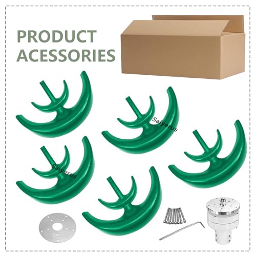 Wind Turbine Generator Kit, 12000W 12V/24V/48V Vertical Wind Turbine Electricity Set, 5 Blade Horizontal Wind Power Generator Kit for Home, Boat, Marine, Monitoring, Street Lighting,Green-48V