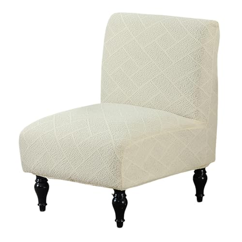 Image of Eco-Ancheng Armless Chair Slipcover Removable Armless Accent Chairs Covers Washable Armless Slipper Chair Slipcover Printed Armless Chair Furniture Protector Covers for Living Dining Room Hotel