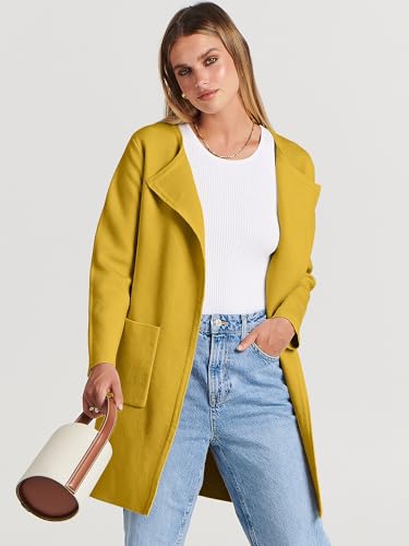 Image of ANRABESS Womens Cardigan Sweater Open Front Knit Long Coatigan Dressy Casual Jacket Coat 2026 Fall Outfits Classy Clothes