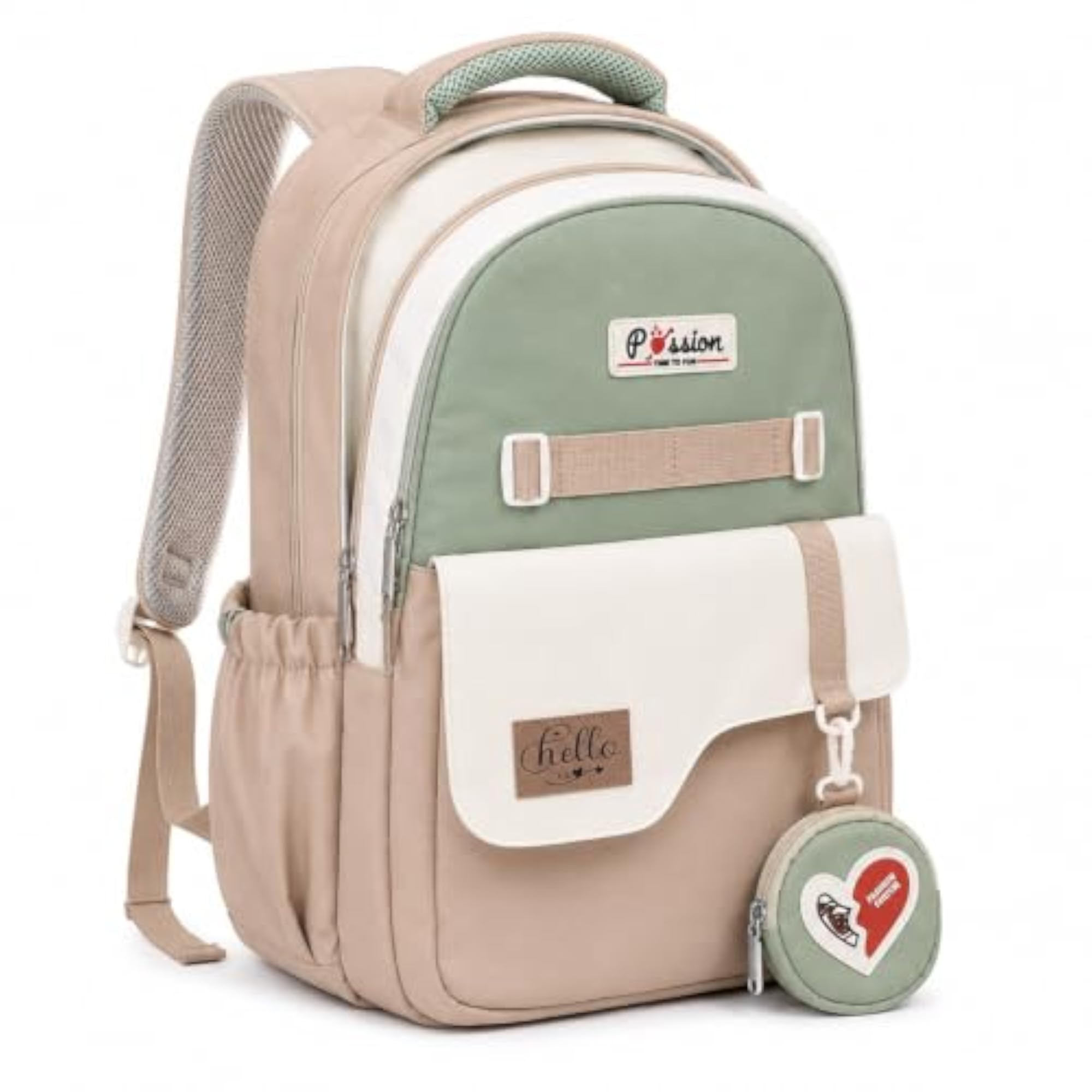 Kids School Backpack with Mini Pouch & Bottle Pocket, Unisex