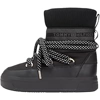 Tommy Hilfiger Damen Snow Boot Water Repellent Fw0Fw09260 Outdoor-Stiefel, Black (Black), 40 EU