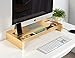 Kate and Laurel Briggs Wood Monitor Riser Desk Organizer, Gold