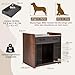 GOPLUS Hundekäfig, Hundebox mit 2 Stoff-Schubladen, abschließbare Tür, Hundehütte Indoor, Tierkäfig Haustierkäfig für Kleine und Mittelgroße Hunde, 62x49,5x63cm
