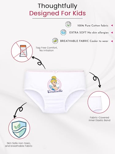 Image of BODYCARE Kids Girls Printed Panty Ultrasoft Underwear 100% Cotton Soft Comfortable | Skin Friendly | Innerwear Pack of 5-Assorted (KIA9103A-PK001) (Color & Print May Vary)