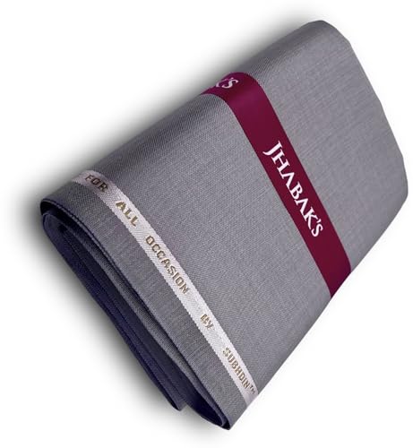 Image of JHABAK'S Unstitched Viscose Rayon Trouser Fabric for Men - Length: 1.30 m /Width: 58 inches