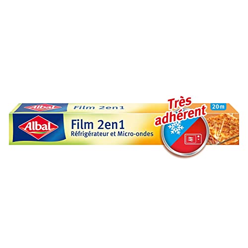 Albal Film Alimentaire, Extra Large 32 cm, Facile à Découper 20 m, Film Fraîcheur et Cuisson