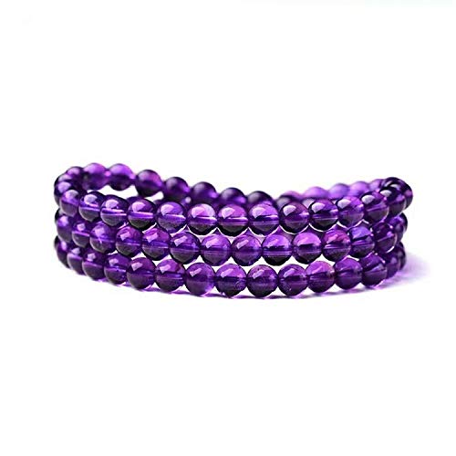 Bracelet en améthyste violette 6 mm accessoire de bien-être pour vos séances de yoga