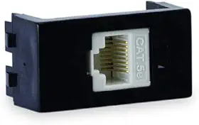 Force Line - modulo tomada rede rj-45 cat-5e preto