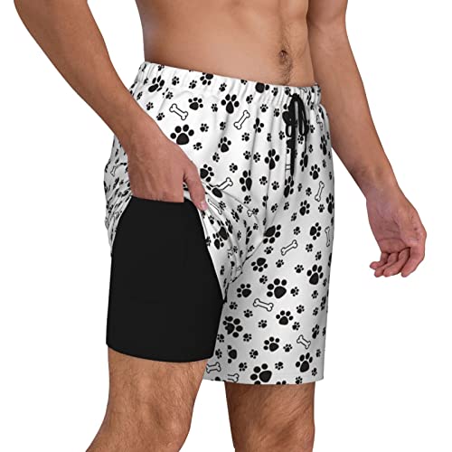 Mens Swim Trunks with Compression Liner Quick Dry Bathing Suit Beach Shorts with Pockets Boys Board Shorts2