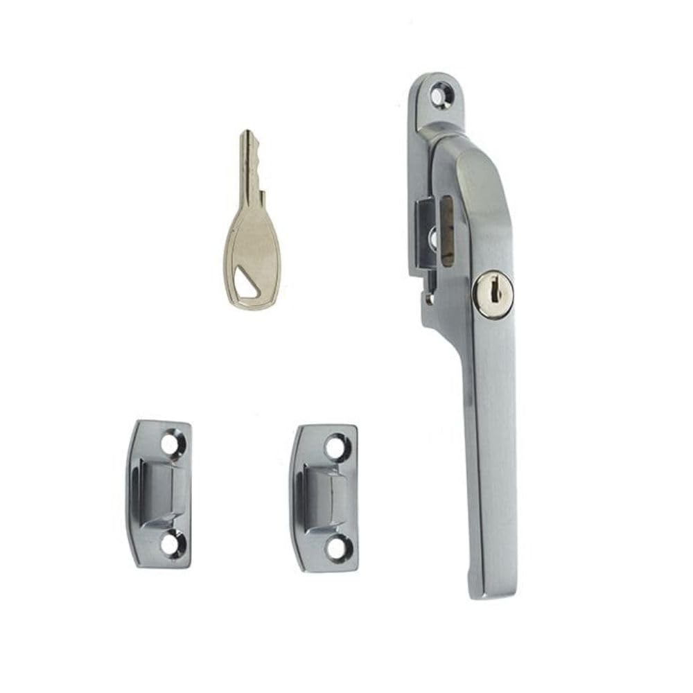 Satin Chrome Locking Window Casement Fastener