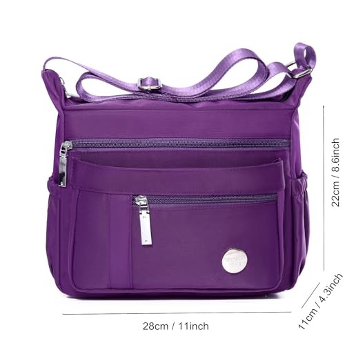 Crossbody Bags For Women Shoulder Bag Handbag Multiple Pockets Bag Nylon Messenger Purses2