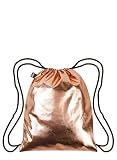  LOQI METALLIC Rose Gold Backpack - Mochilla, Dorado rosa, 43.5cm x 34cm