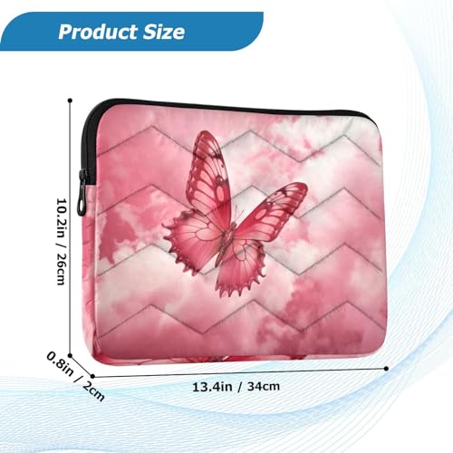 Funda para portátil rosa mariposa y galaxia 13-14" miniatura 3