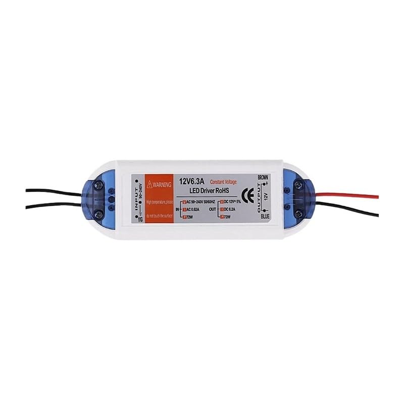DC12V Power Supply Led Driver 18W/28W/48W/72W/100W LED Adapter Lighting Transformer Switch for LED Strip Ceiling Light Bulb(DC12V 72W)