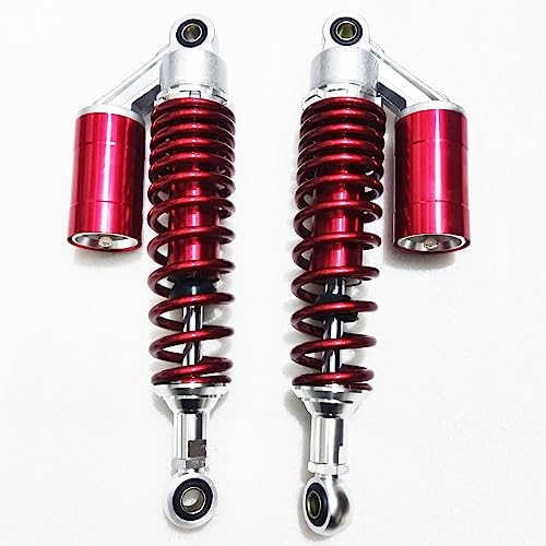 PIWINE Obere und untere Aufhängungsfedern 7mm Feder 335mm 340mm Motorrad Stoßdämpfer Hinterradaufhängung Für Suzuki Motorroller Fahrräder(340mm)