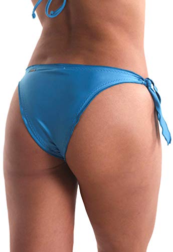 Calcinha Biquíni Avulso Fru-Fru de Amarrar Orquídea - Azul Claro - M