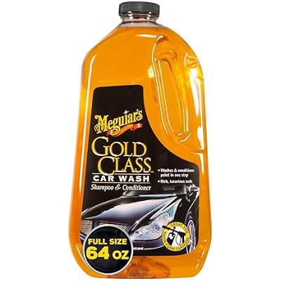 Meguiar's Gold Class Car Wash Premium Foaming Auto Wash Soap, High Gloss Finish, Safe for Clear Coats, Deep Cleans without Removing Waxes, Car Detailing Supplies for Cars, Trucks & SUVs 64 Oz