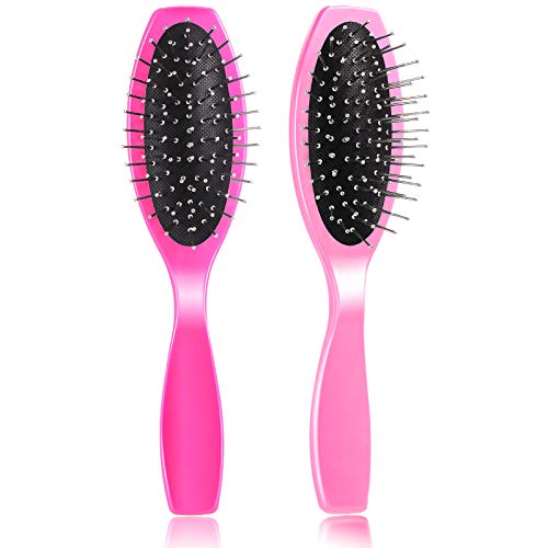 2 Pieces Doll Hair Brush Doll Wig Hair Brush Pink Wig Hair Brush Doll Accessories Hair Brush for 18 Inch Dolls and Other Doll Hair Care Accessories