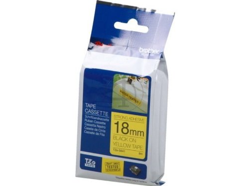 Ruban P-touch Noir sur jaune 18 mm Brother Tze-S641 Original pour étiqueteuse PT-1280