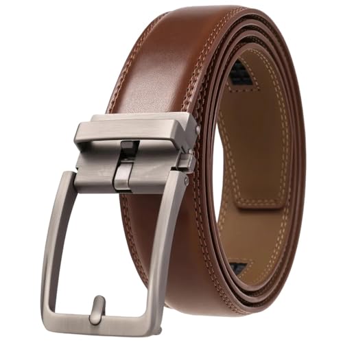 Click Belts For Men Automatic Buckle Genuine Leather 'S Jeans Waist Male Strap Jzk-C49 140cm