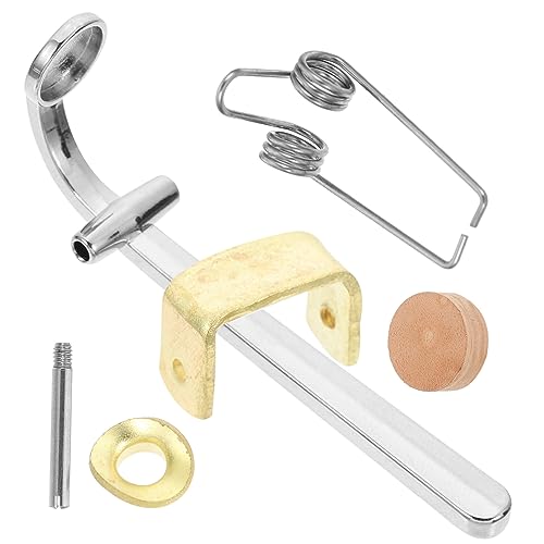 COSMEVIVI 1 Set Trombone Drain Valve with Wire Spring Base and Cork Pad Replacement Parts for Wind Instruments Easy to Install Durable Accessories for Professional Use