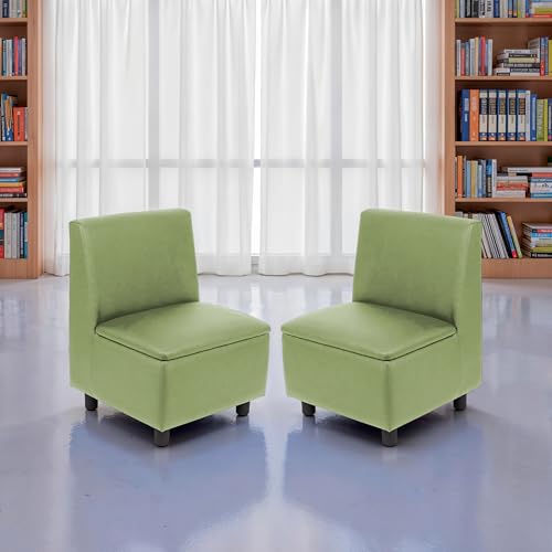Image of FDP Kid Comfort Collective Modular Armless Chairs, 2-Pack - Fern Green
