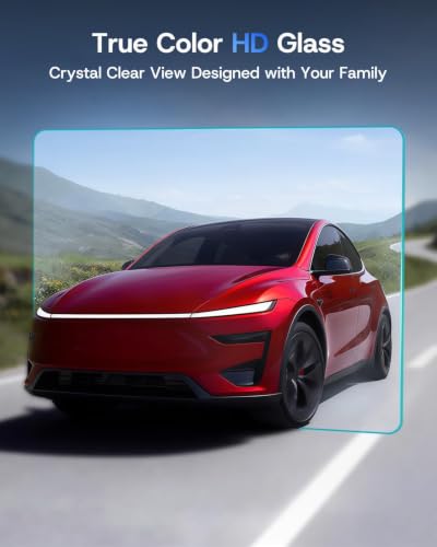 Image of Tempered Glass Screen Protector for Tesla Model Y /3 Accessories | 8 inch Back Screen Protector with Alignment Frame for Model Y Juniper 2025 2026 & Model 3 Highland 2024-2026 -Glossy /Anti-Scratch