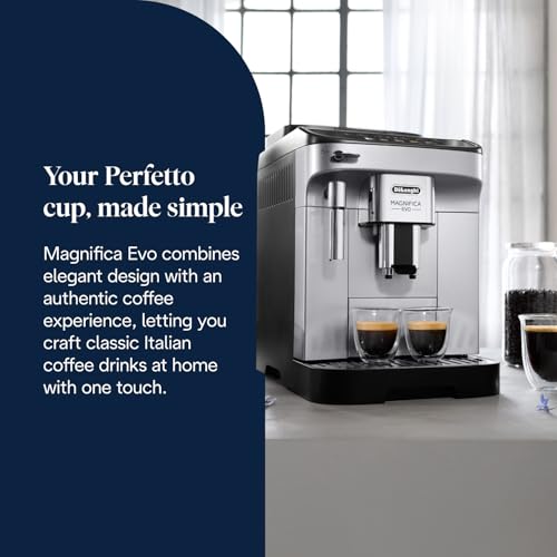 De'Longhi Magnifica Evo, Bean to Cup Coffee and Cappuccino Maker, ECAM292.33.SB, Silver