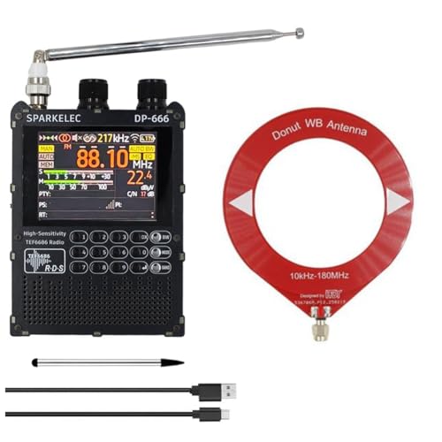 Radio TEF6686 haute sensibilité à écran IPS 2.8 pouces pour capture optimale de vagues SW MW LW