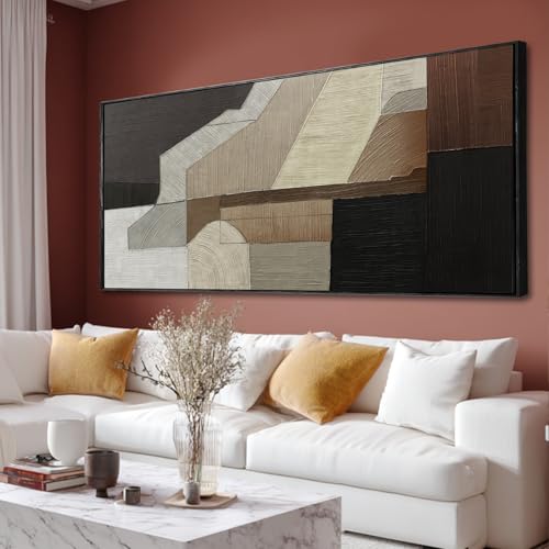 Image of VAYIMDH Textured Wall Paintings Vintage Wall Decor Abstract Canvas Art 32 inchx70 inch Artwork for Office Decorations for Dining Room Area
