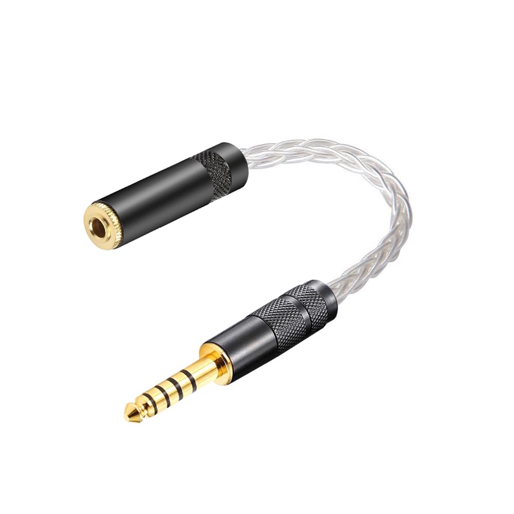 waveman 4.4 mm 3.5 mm 変換 ケーブル 3.5 mm to 4.4 mm バランス 4.4mm trs 3.5mm 4.4mm 変換 オーディオ ケーブル 単結晶銅 (4.4mmオス 3.5mmメス)